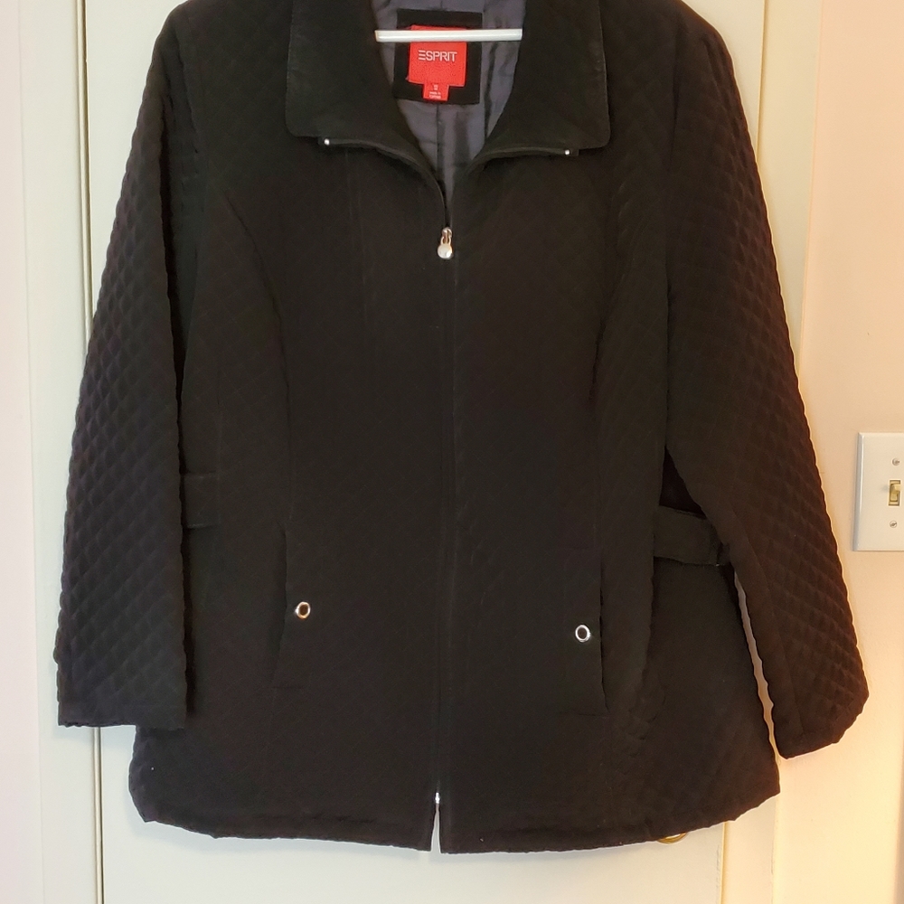 Black Quilted Coat/Jacket, gently worn